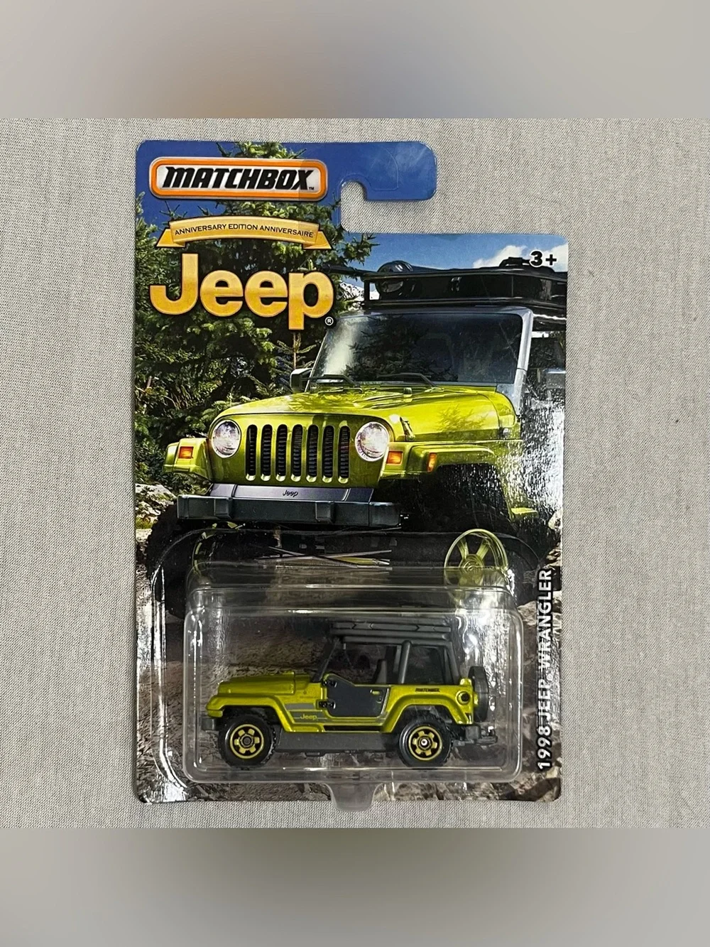 Matchbox Car Anniversary Edition 1998 Jeep Wrangler Toy Vehicle - Bright Green